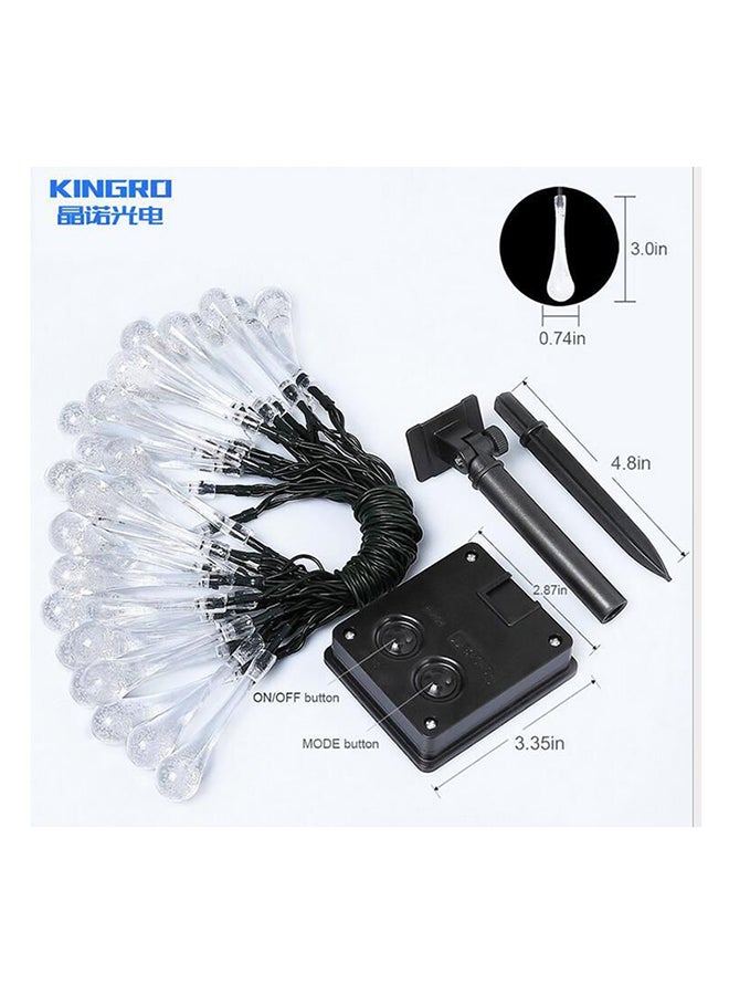 بيوينتي شريط إضاءة LED رقيق يعمل بالطاقة الشمسية ويحتوي على 30 مصباحاً أصفر 10x10سم - Image 2