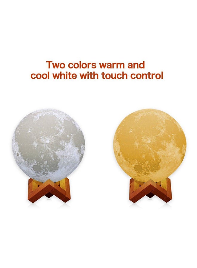 Beauenty 3D USB LED Moon Lamp With Stand Beige/Brown - Image 2