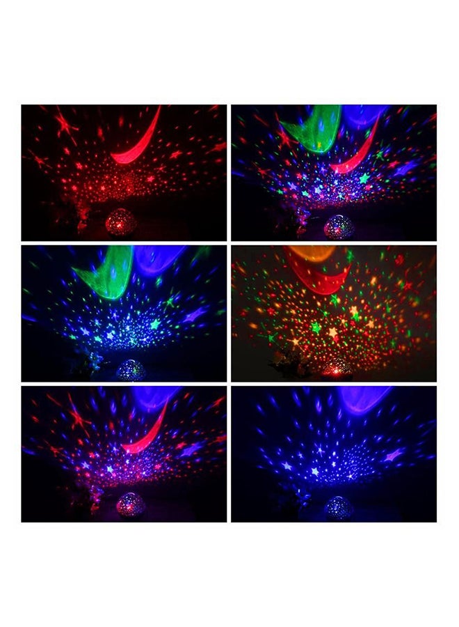 Star Moon Rotating Projector Night Lamp Black/White/Blue 14.5 x 13cm - Image 4