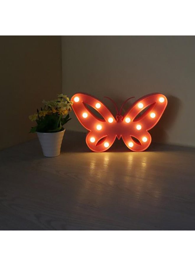 Beauenty Butterfly Shape LED Wall Light Pink 10.5x7inch - Image 3