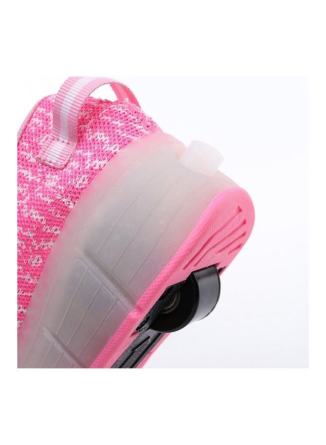 Generic LED Flashing Wheeled Low Top Sneakers Pink  - Image 3