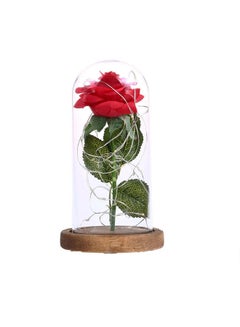 Bluelans Artificial Rose Flower 20 LED Glass Bottle Lamp White 