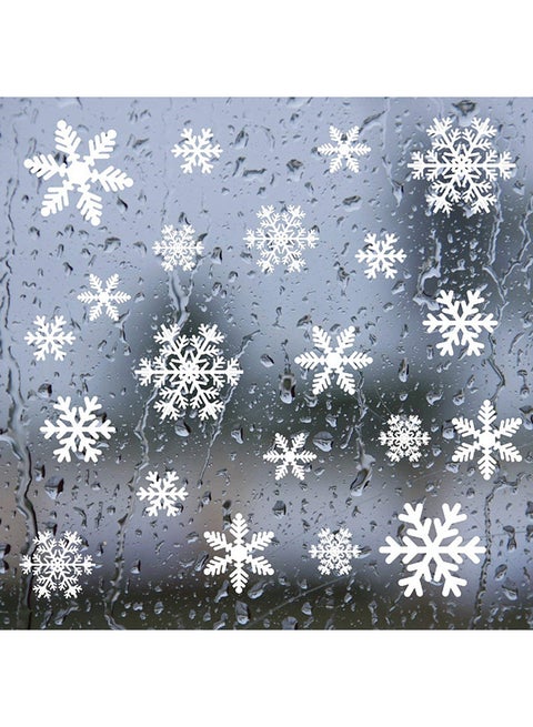 Snowflake Window Clings Decals Glass Static Stickers White 6.6 X 8.4 X1.5cm