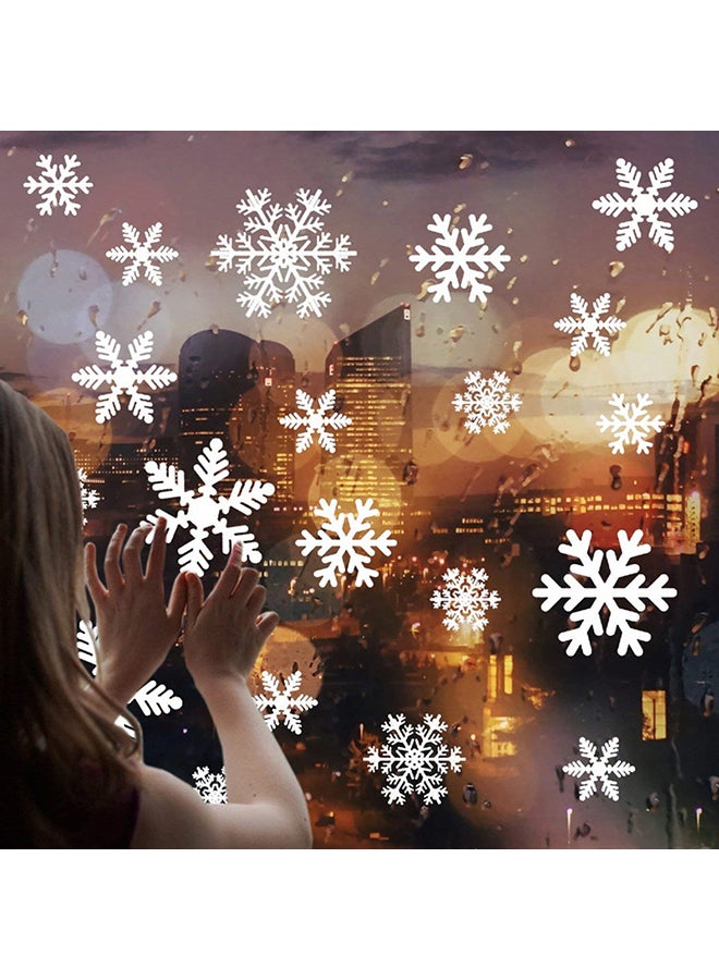 Snowflake Window Clings Decals Glass Static Stickers White 6.6 X 8.4 X1.5cm