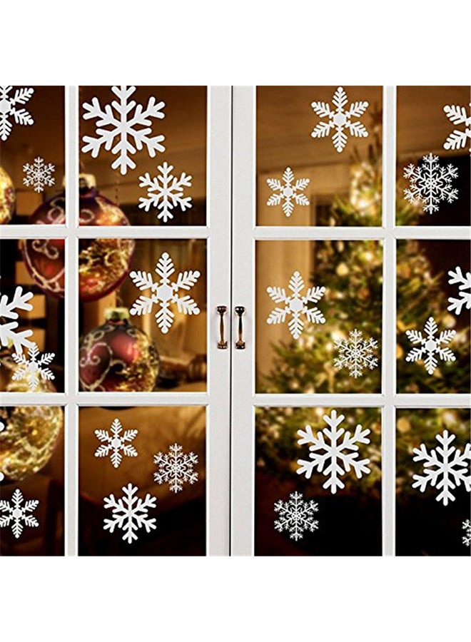 Snowflake Window Clings Decals Glass Static Stickers White 6.6 X 8.4 X1.5cm