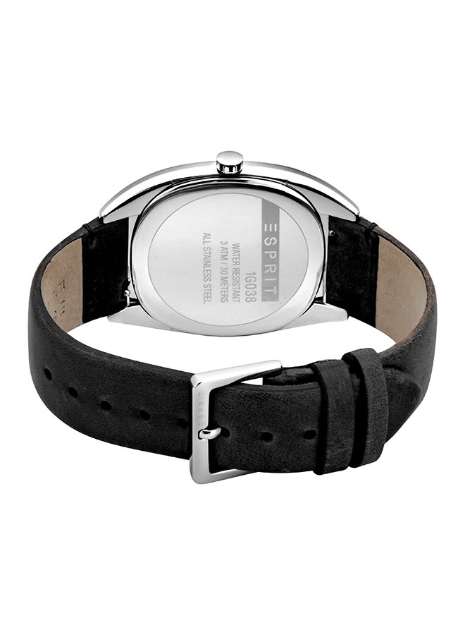 men Water Resistant Leather Analog Quartz Watch ES1G038L0025