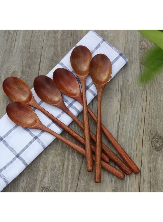 Generic Set Of 6 Wooden Spoons Coffee 9inch  - Image 2