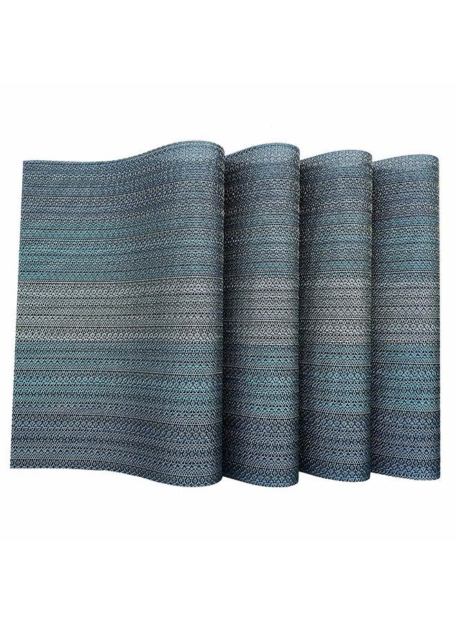 Set Of 4 Heat-Resistant Washable Table Mats Multicolour 18x12inch - Image 1