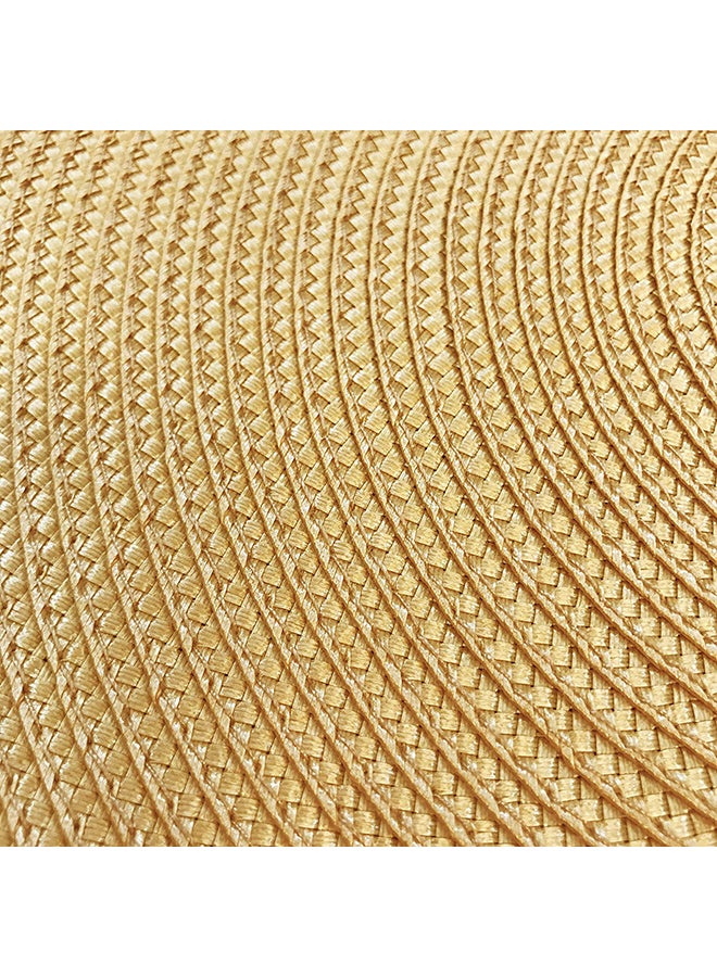 Set Of 4 Round Place Mats Beige 15inch - Image 2