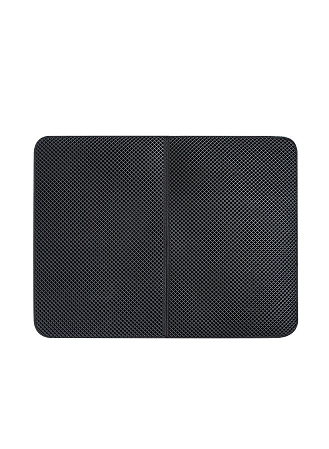 بساط قطة مطاطي للغاية ومقاوم للماء بطبقتين أسود 70X55cm