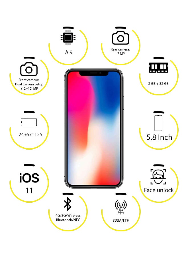 Apple - iPhone X With FaceTime Space Gray 64GB 4G LTE - Image 1