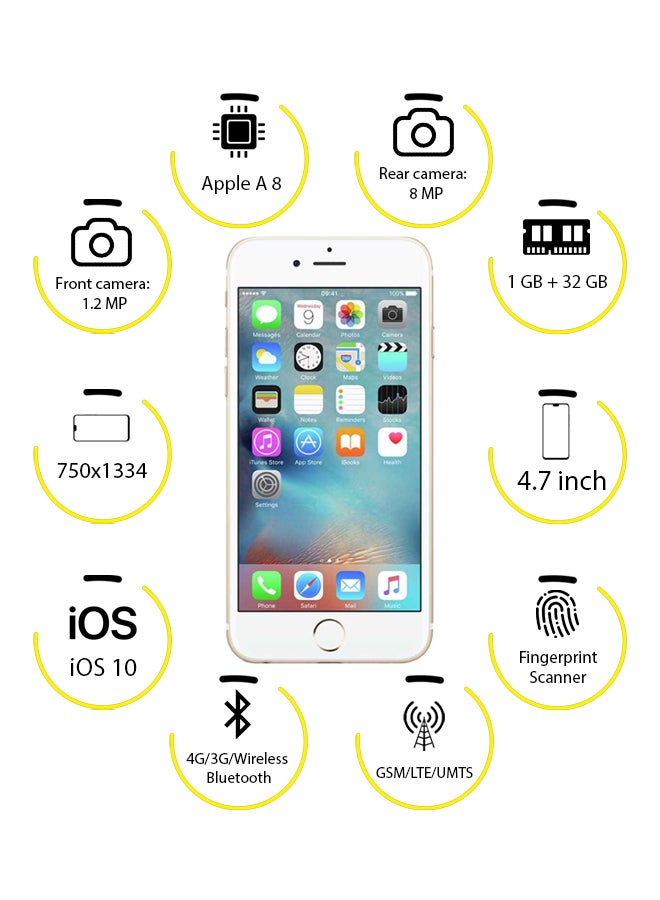 Apple - iPhone 6 With FaceTime Gold 32GB 4G LTE - Image 1