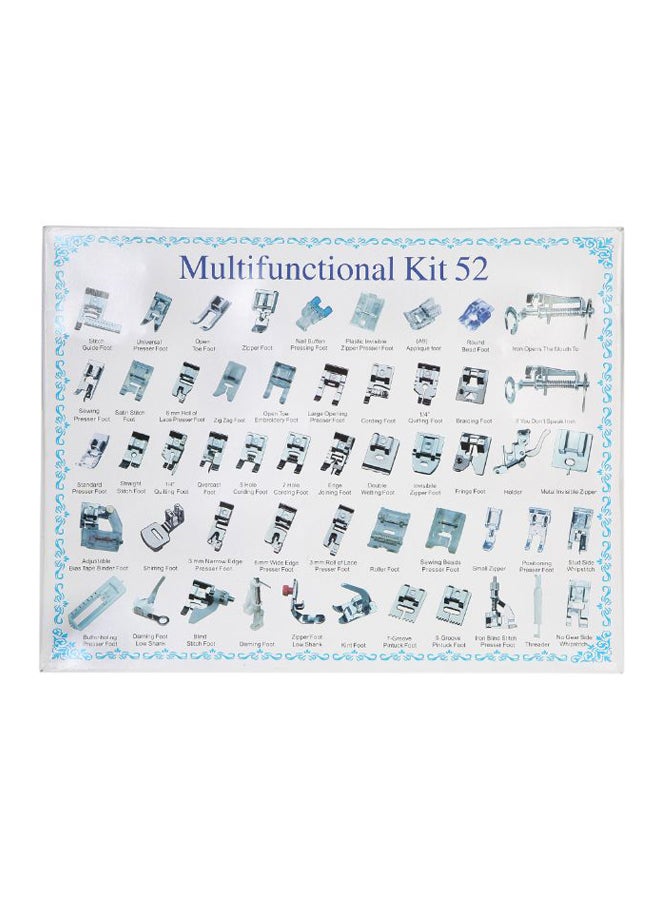 52-Piece Universal Professional Sewing Machine Press Feet Kit Pink - Image 2