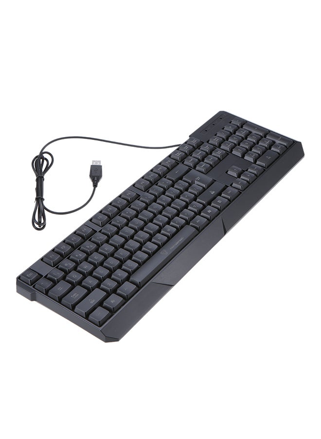 لوحة مفاتيح سلكية للألعاب بإضاءة LED خلفية ملونة وبمنفذ USB، مكونة من 104 مفاتيح - Image 1