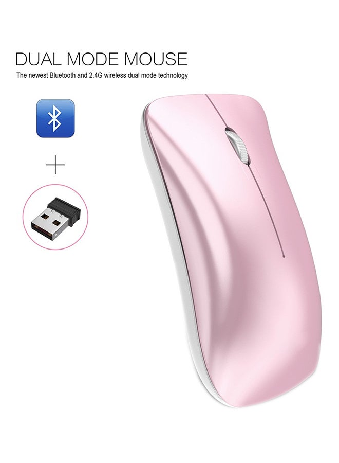 HXSJ T23 Wireless Bluetooth Mouse Rechargeable Pink  - Image 2