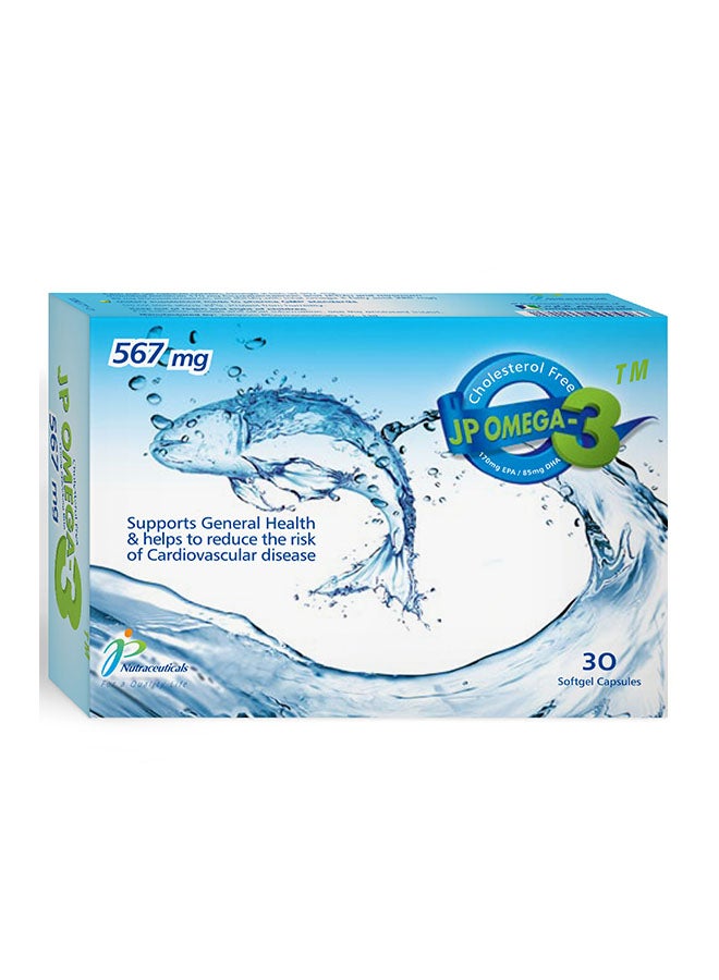 JP Nutraceuticals Omega -30 Softgel Capsules 