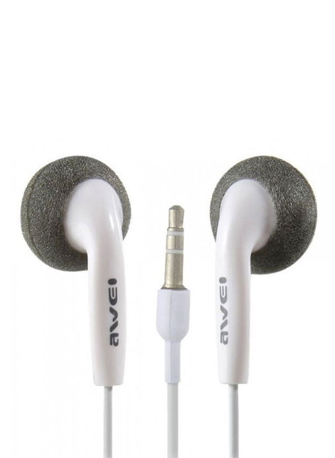 Awei In-Ear Wired Headphone White  - Image 2