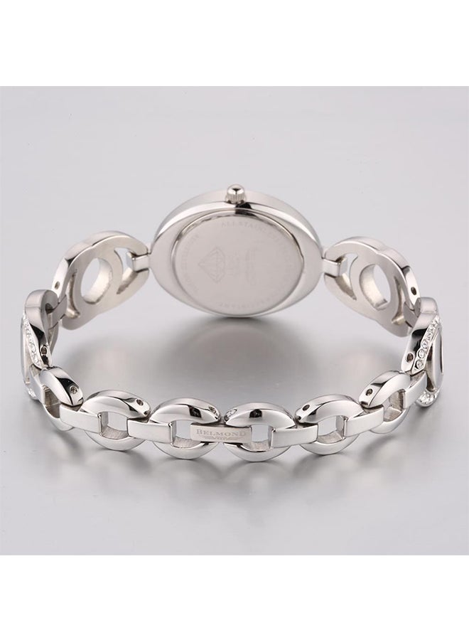 بلموند ساعة كاجوال بعقارب وسوار من الإستانلس ستيل طراز ba0001-sy women - Image 3