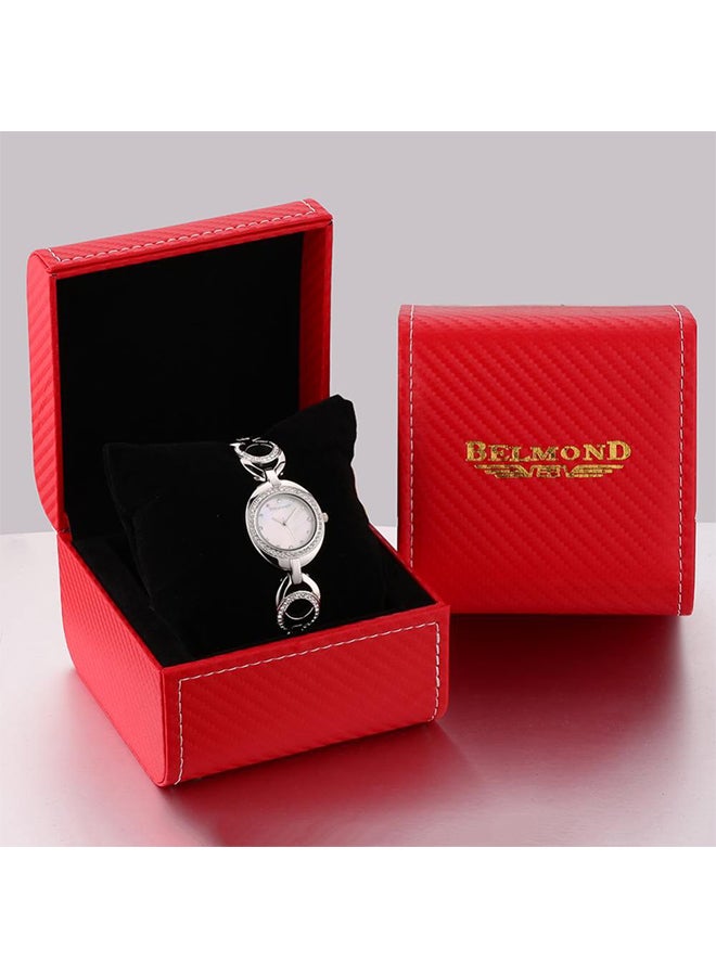 بلموند ساعة كاجوال بعقارب وسوار من الإستانلس ستيل طراز ba0001-sy women - Image 4