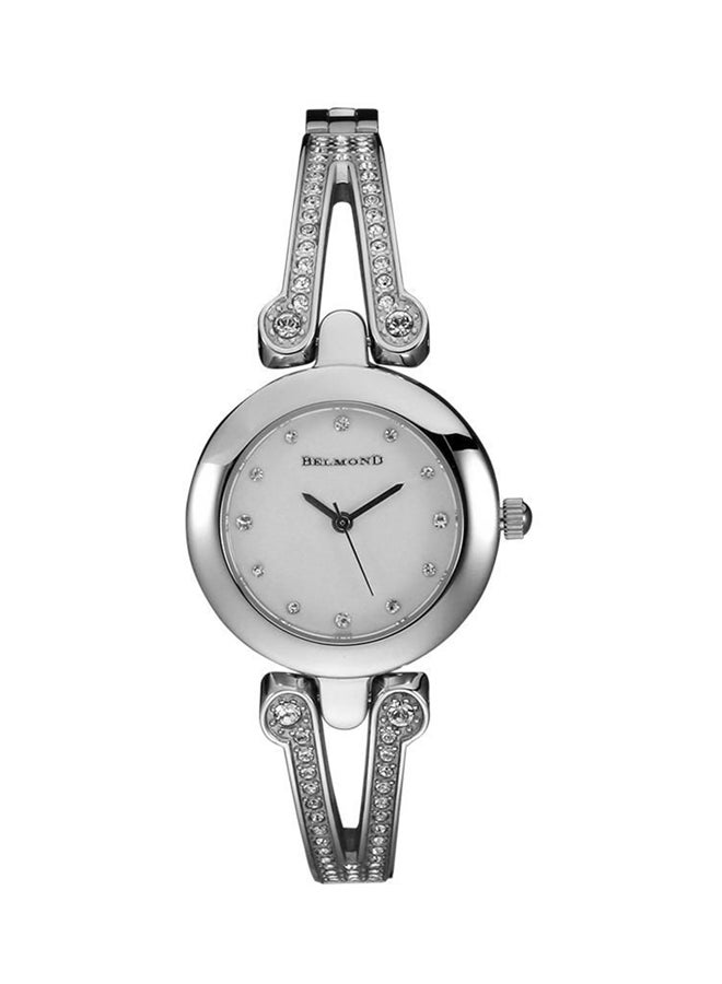 بلموند ساعة كاجوال بعقارب وسوار من الإستانلس ستيل طراز ba0002-sy women - Image 1