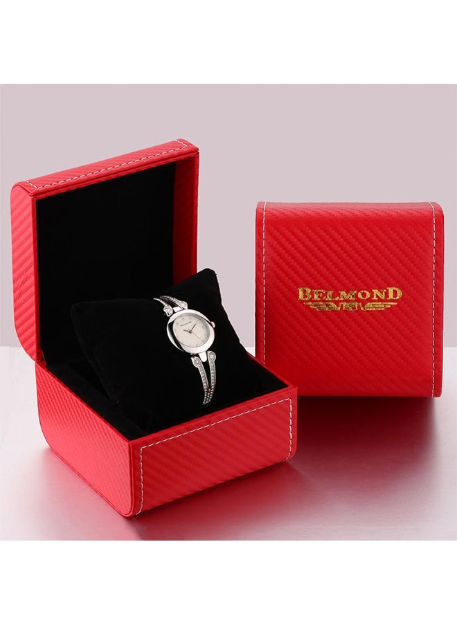 بلموند ساعة كاجوال بعقارب وسوار من الإستانلس ستيل طراز ba0002-sy women - Image 4