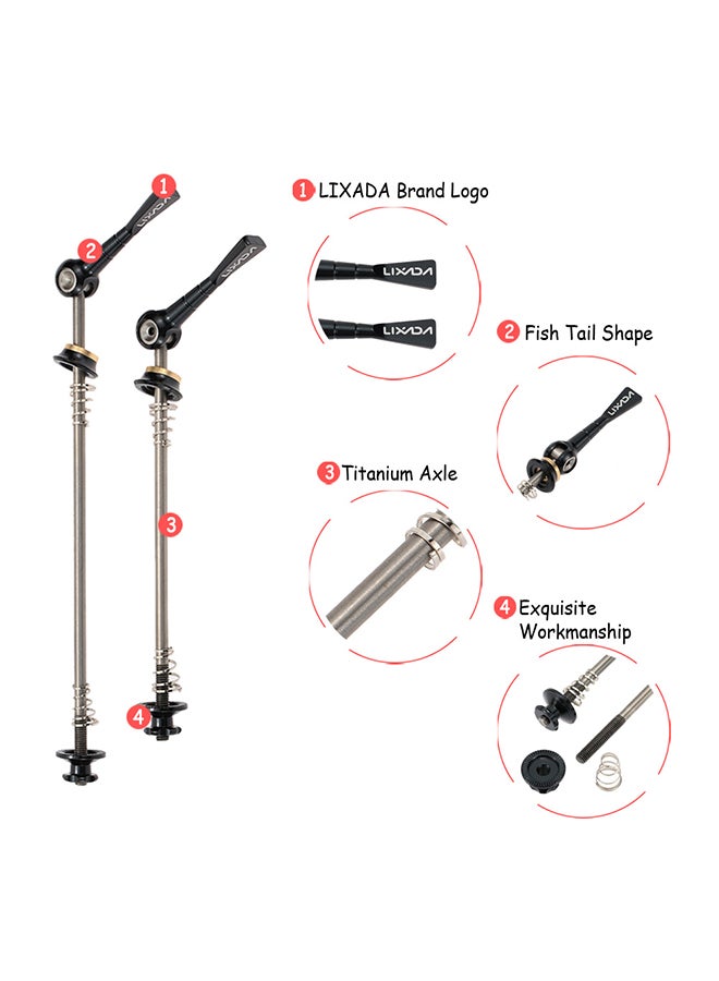 LIXADA - 2-Piece Titanium Bicycle Skewers - Image 1