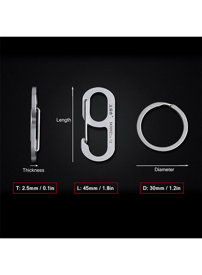 Generic Multifunctional Stainless Steel Key Chain Ring  - Image 3