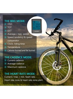 LIXADA 3-In-1 Wireless LCD Cycling Computer With Cadence Heart Rate Monitor  - Image 2