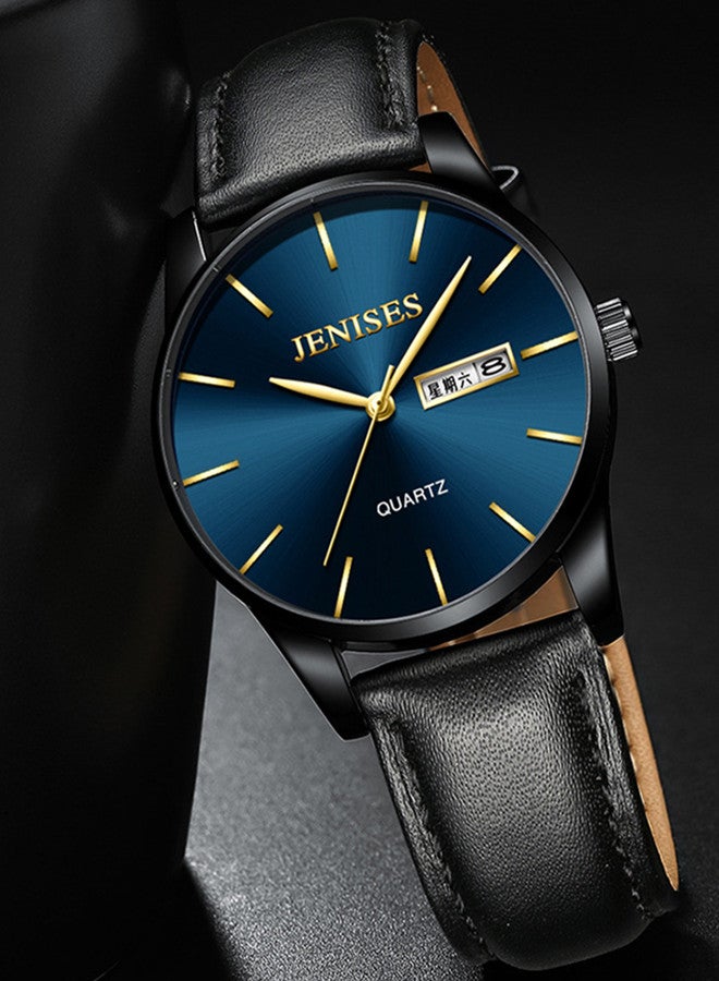 Belushi - men Water Resistant Leather Chronograph Watch - Image 1