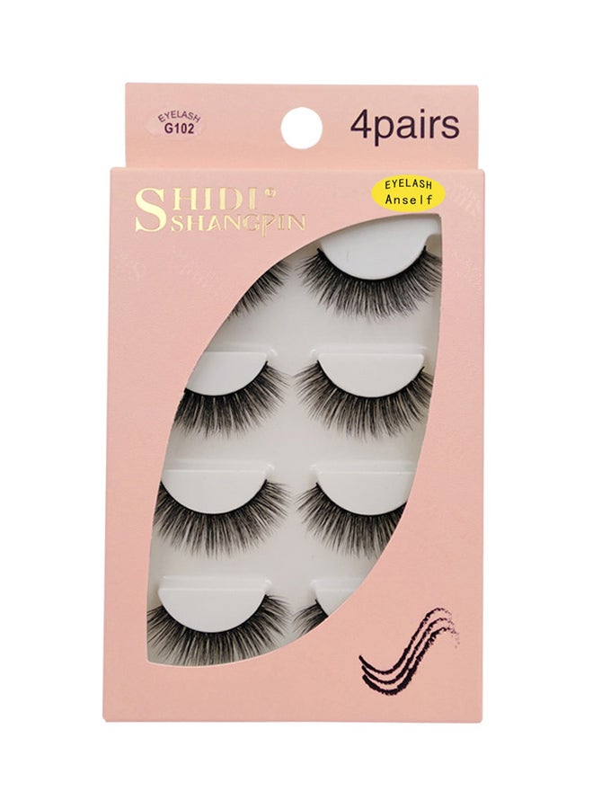 آنسيلف 4 أزواج رموش مستعارة أسود - Image 1
