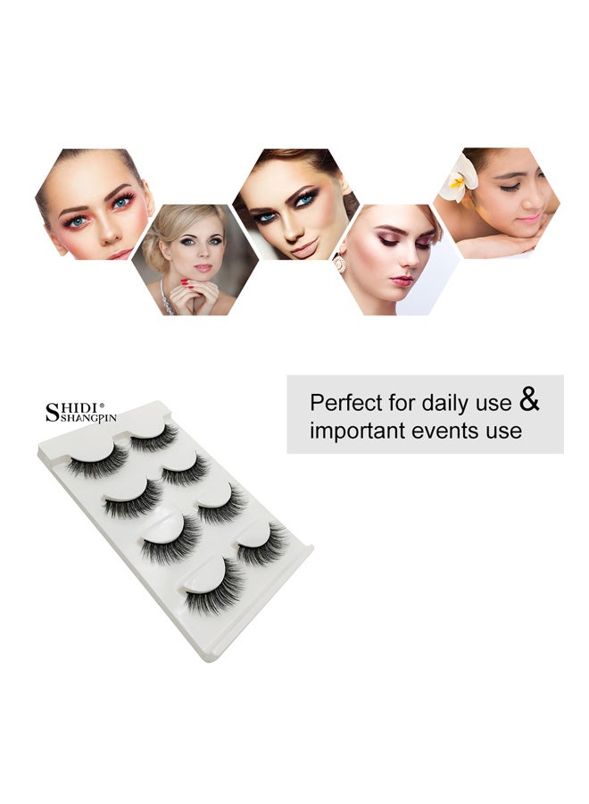 آنسيلف 4 أزواج رموش مستعارة أسود - Image 3