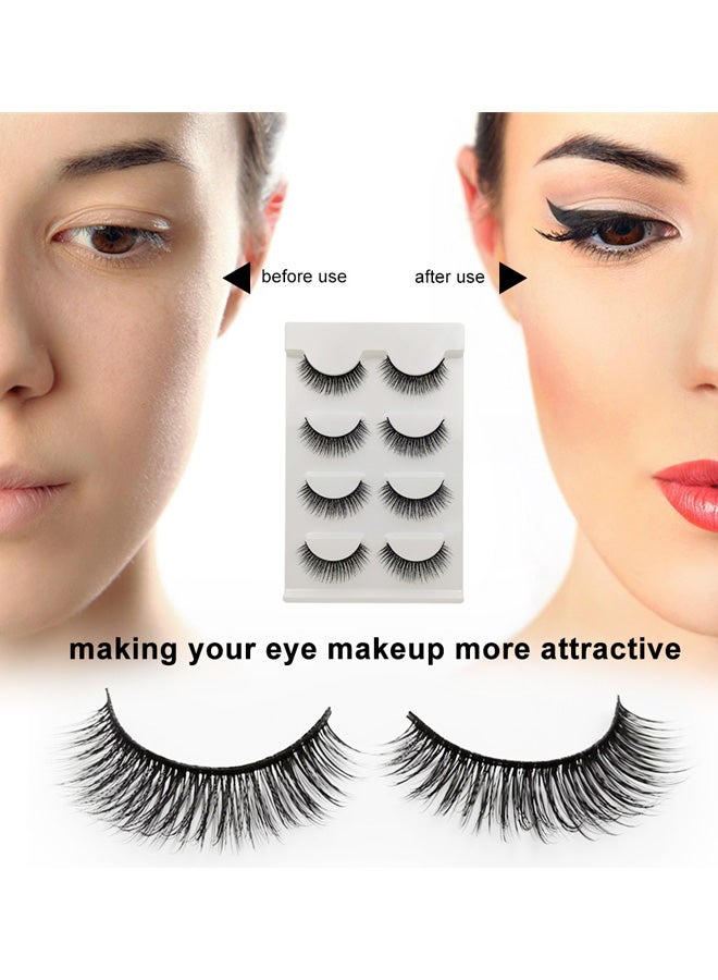 آنسيلف 4 أزواج رموش مستعارة أسود  - Image 3
