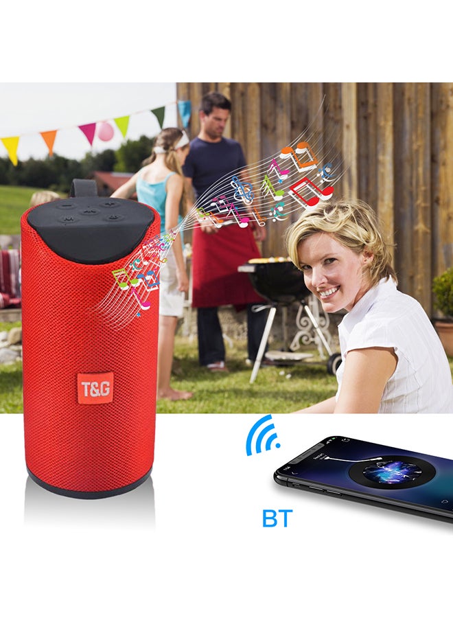 Generic Waterproof Stereo Bass Wireless Speaker Red  - Image 2