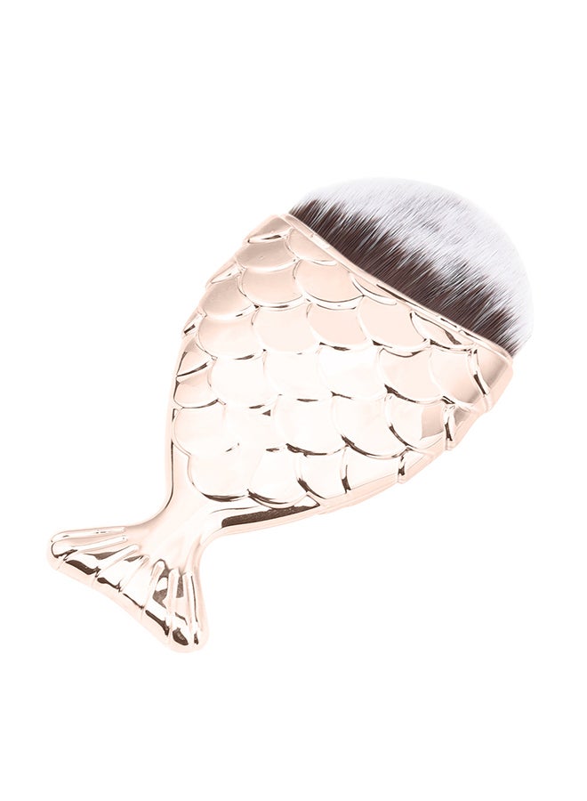 Fish Scale Makeup Brush Gold - Image 2