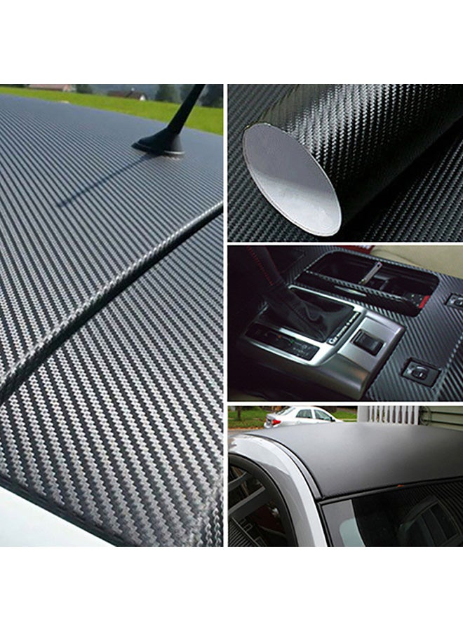 Generic Black Fashion 3D Carbon Fiber Vinyl Sticker  - Image 2