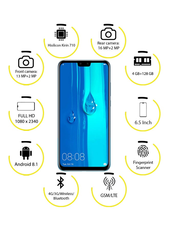 HUAWEI - Y9 (2019) Dual SIM Aurora Purple 128GB 4GB RAM 4G LTE - Image 1