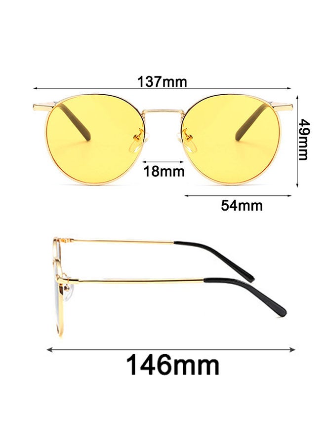 Round Frame Retro Sunglasses - Image 4