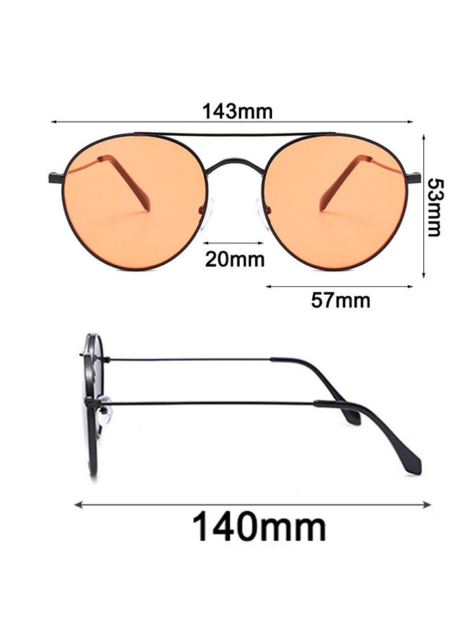 Metal Round Frame Sunglasses - Image 4