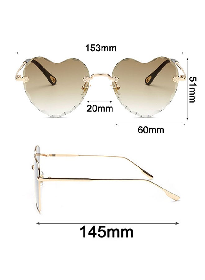Retro Uv Protection Polygonal Heart Sunglasses - Image 4