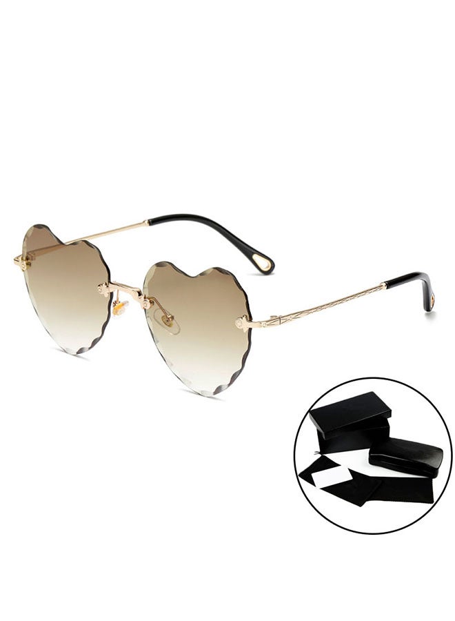 Retro Uv Protection Polygonal Heart Sunglasses - Image 3