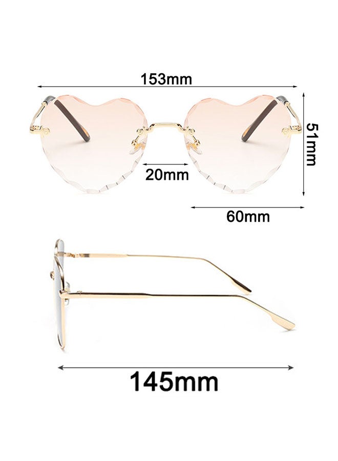 Retro Uv Protection Polygonal Heart Sunglasses - Image 4