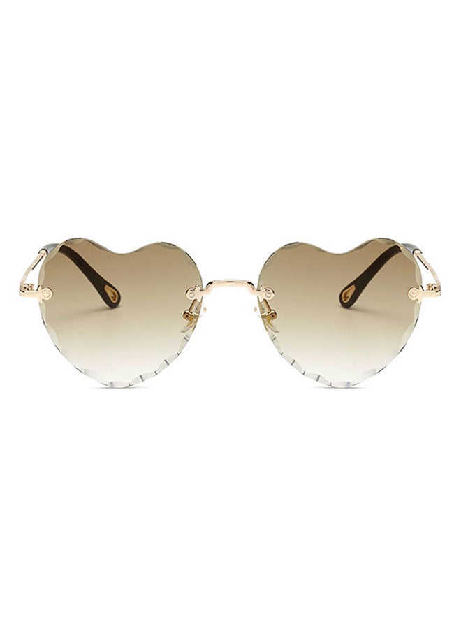 Retro Uv Protection Polygonal Heart Sunglasses - Image 1