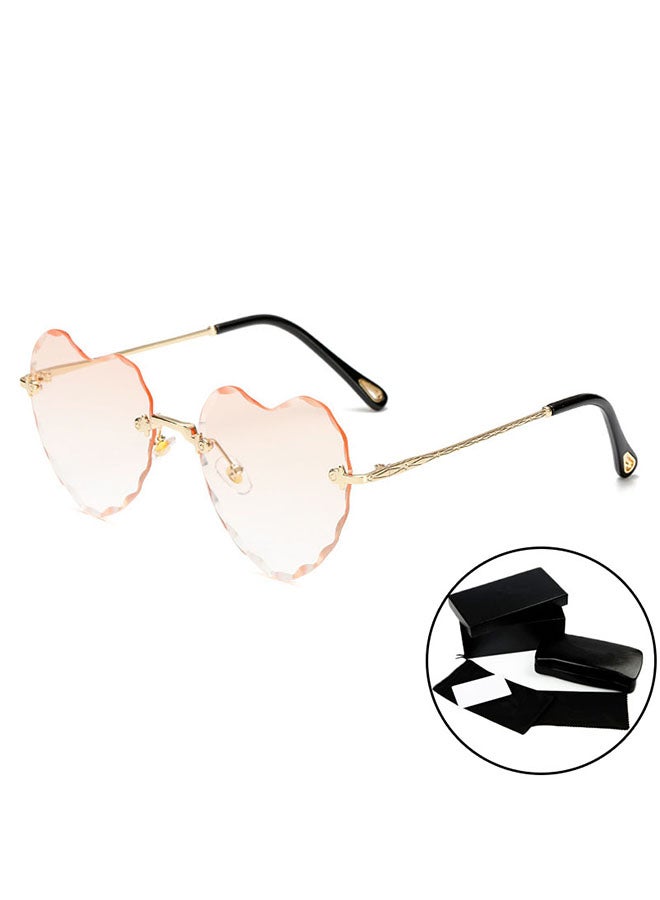 Retro Uv Protection Polygonal Heart Sunglasses - Image 3