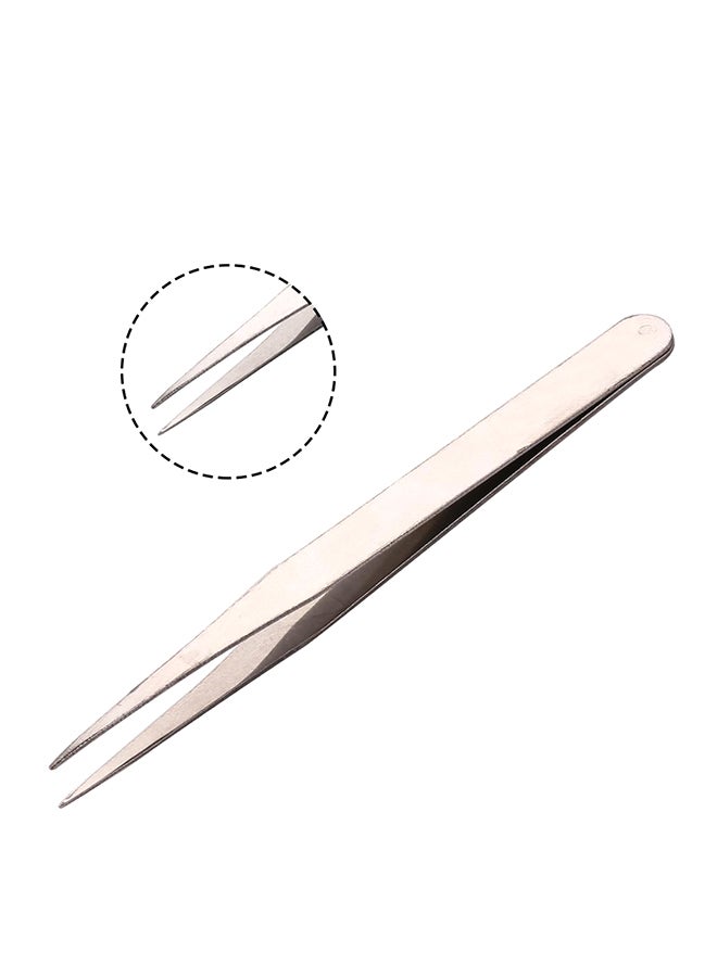 ملقط من الستانلس ستيل لتركيب وصلات الرموش فضي - Image 2