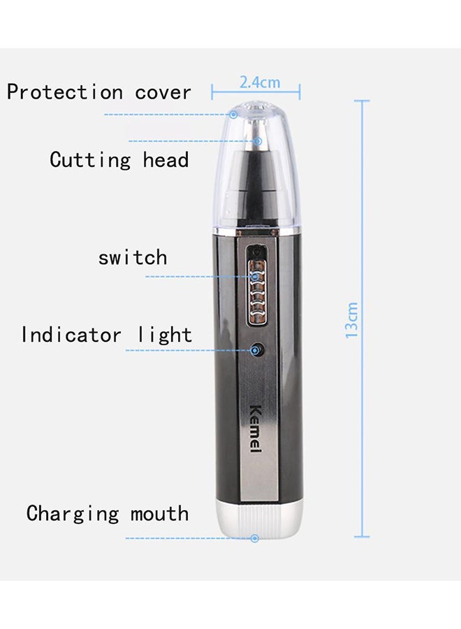 3 in 1 Electric Nose Hair Trimmer Grey 18x3.5x12cm - Image 3
