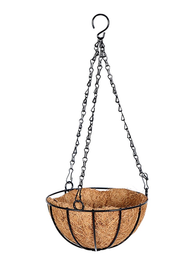 LeKing Outdoor Coconut Palm Hanging Baskets Flower Pot Brown/Black 10x0.1x10centimeter  - Image 1