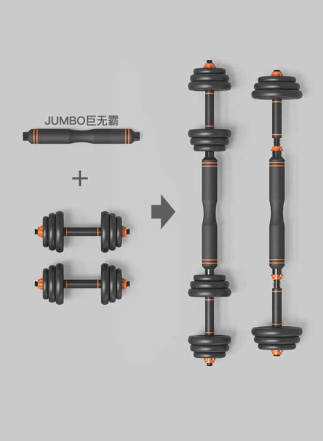 FED - Fashion Durable 2 In 1 Barbell And Dumbbell Set Removable 10kg - Image 1