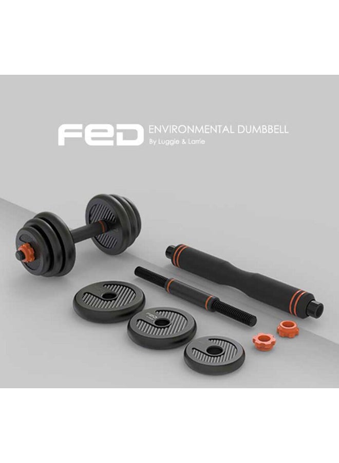 FED - Fashion Durable 2 In 1 Barbell And Dumbbell Set Removable 10kg - Image 1
