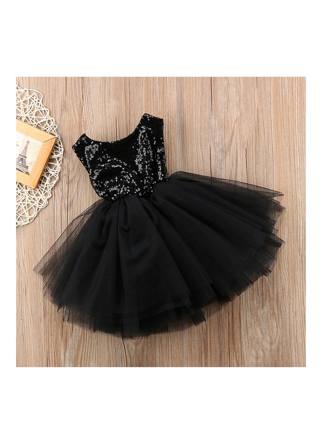 anabubu - Round Neck Princess Dresses Black - Image 1