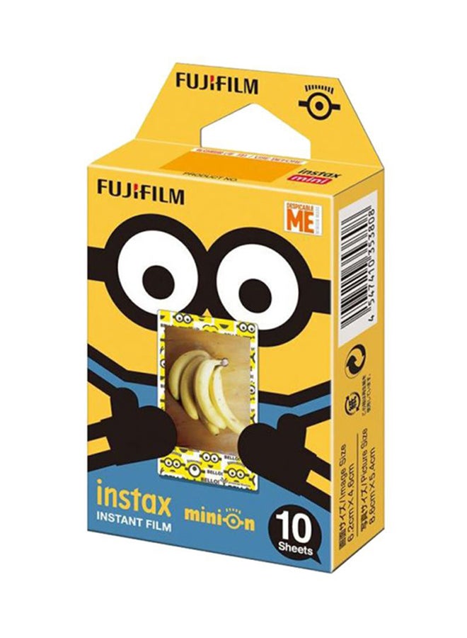 FUJIFILM - Instax Mini 9 Instant Film Camera Ice Blue With 10 Minion Edition Sheets - Image 1
